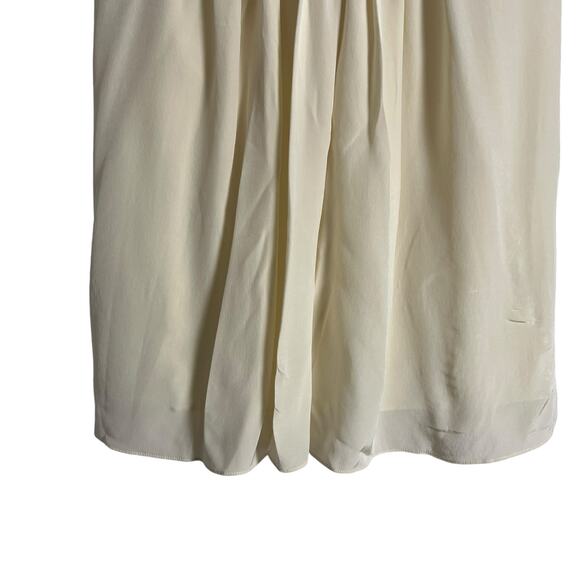Tibi Ivory Cream Strapless Sleeveless Sequined Waist Mini Dress Size 12 - Picture 5 of 11
